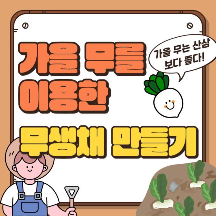 가을 무를 이용한 무생채 만들기 가을 무는 산삼보다 좋다!