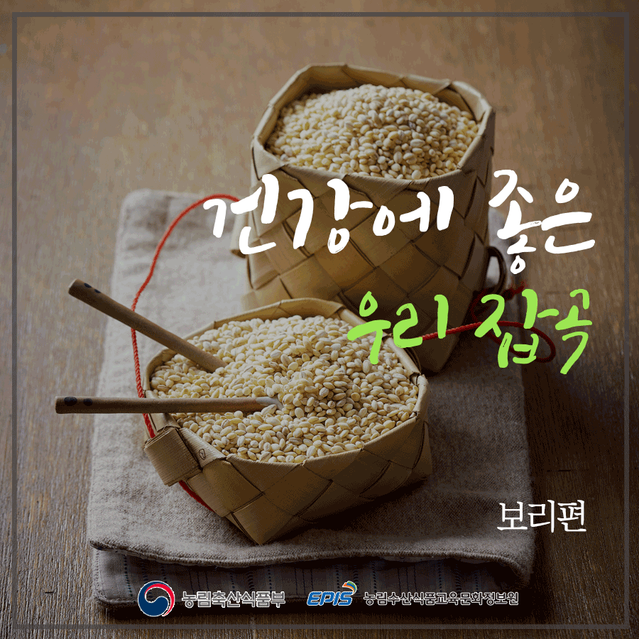 건강에 좋은 우리 잡곡 보리편 농림축산식품부 EPIS 농림수산식품교육문화정보원
